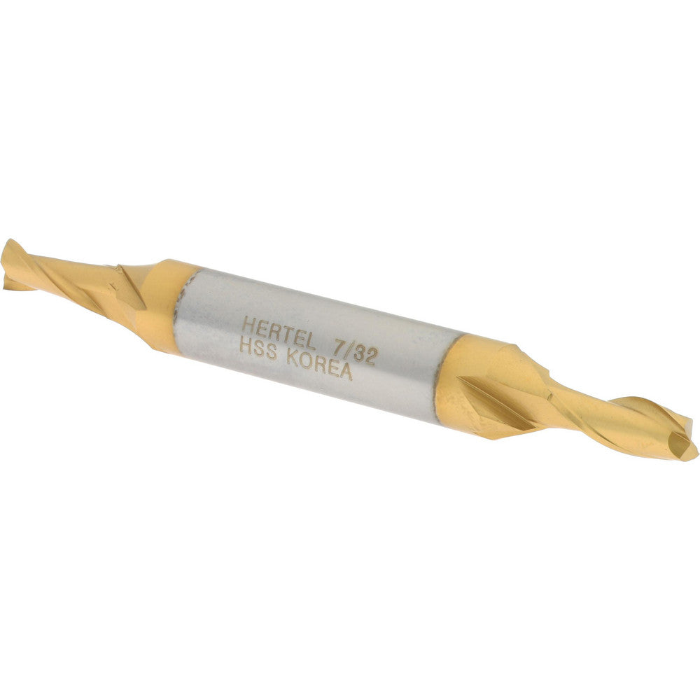 Hertel E8050014 Square End Mill 7/32'' Dia, 1/2'' LOC, 3/8'' Shank Dia, 3-1/8'' OAL, 2 Flutes, High Speed Steel
