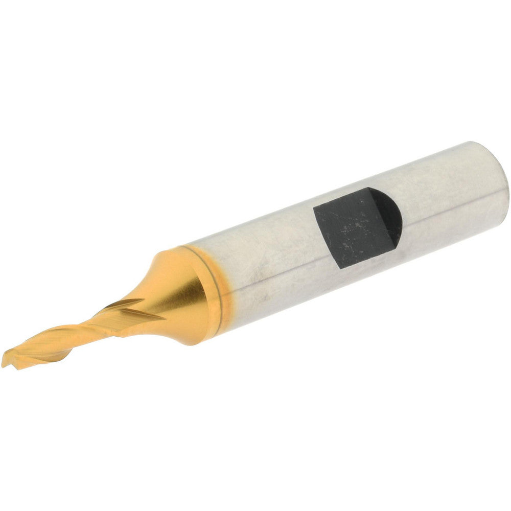 Hertel E8030008 Square End Mill 1/8'' Dia, 3/8'' LOC, 3/8'' Shank Dia, 2-5/16'' OAL, 2 Flutes, High Speed Steel