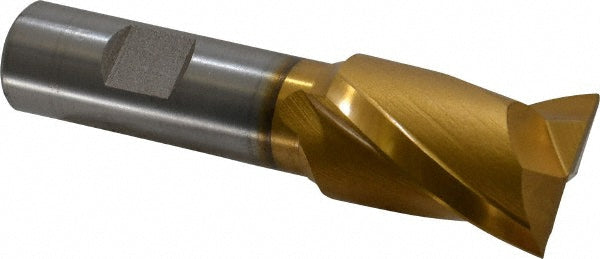 Hertel E803010803 Square End Mill 1-1/8'' Dia, 1-1/2'' LOC, 3/4'' Shank Dia, 3-7/8'' OAL, 2 Flutes, High Speed Steel