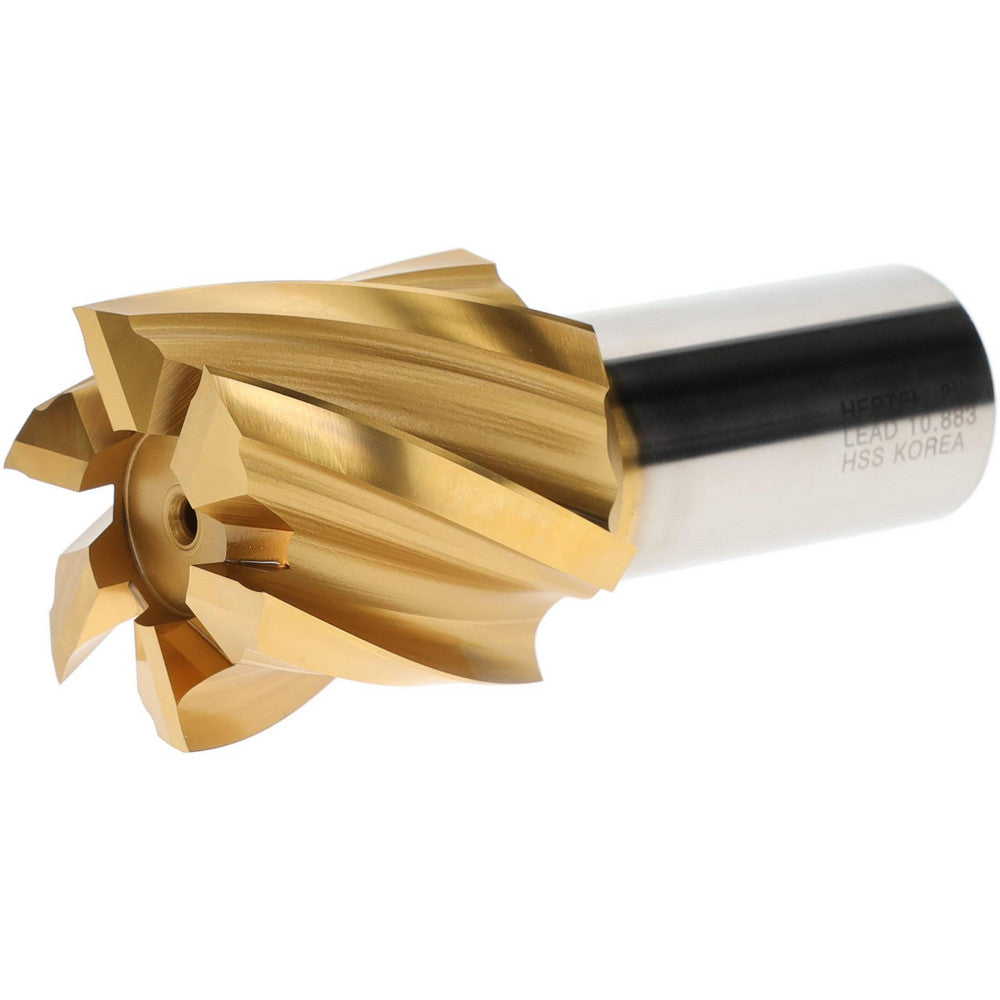 Hertel E8032200 Square End Mill 2" Dia, 6 Flutes, 2" LOC, High Speed Steel, 30 ° Helix