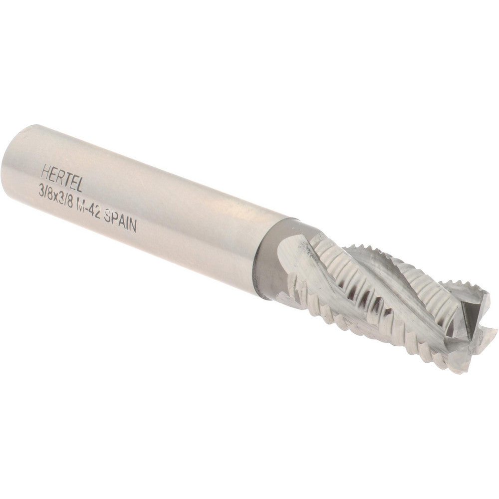 Hertel 41120379 Roughing End Mill 3/8" Dia, 4 Flute, Coarse Pitch, Single End, Cobalt