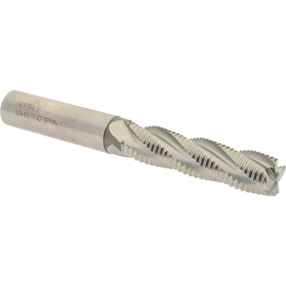 Hertel 41120510 Roughing End Mill 1/2" Dia, 4 Flute, Fine Pitch, Single End, Cobalt