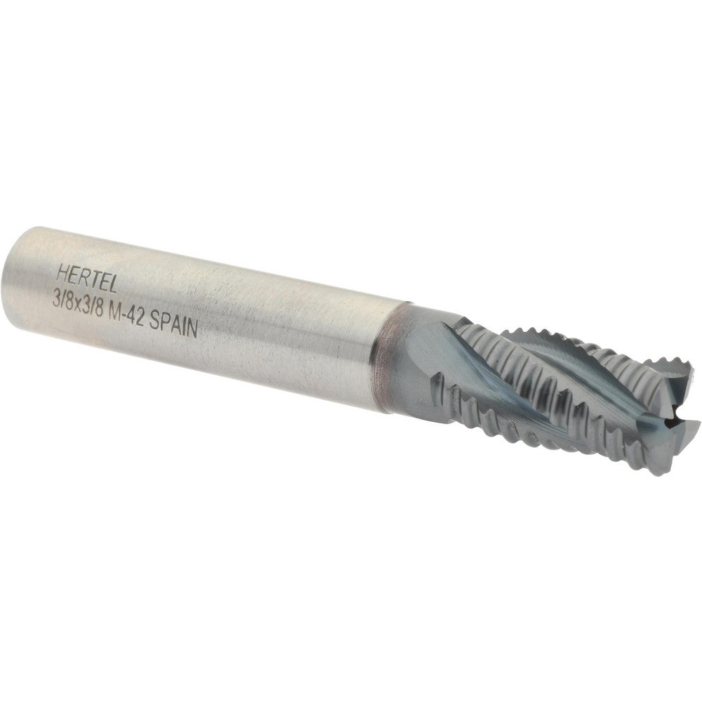 Hertel 41120601 Roughing End Mill 3/8" Dia, 4 Flute, Coarse Pitch, Single End, Cobalt