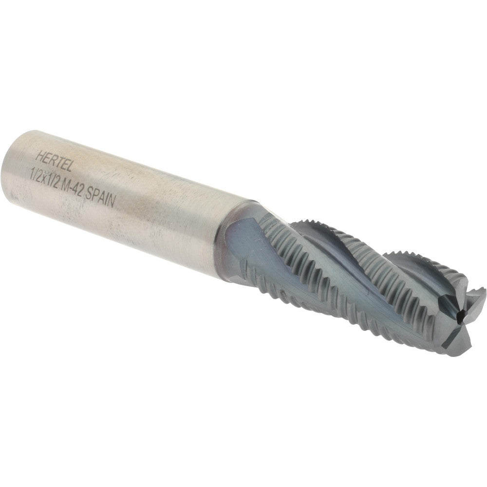 Hertel 41120619 Roughing End Mill 1/2" Dia, 4 Flute, Coarse Pitch, Single End, Cobalt