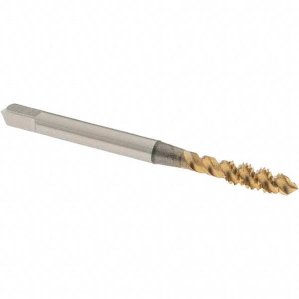 OSG 1412805 Spiral Flute Tap #8-32, UNC, 3 Flute, Plug Chamfer, 2B Class of Fit, High-Speed Steel, TiN Finish