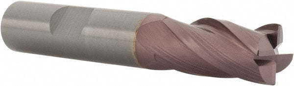 Kyocera SGS Precision Tools 38133 Corner Radius End Mill 1/2" Dia, 1" LOC, 0.02" Radius, 4 Flutes, Solid Carbide