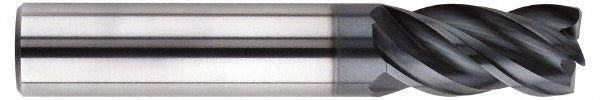 Kyocera SGS Precision Tools 36782 Corner Radius End Mill 1/4" Dia, 9/32" LOC, 0.0200" Radius, 4 Flute, Solid Carbide