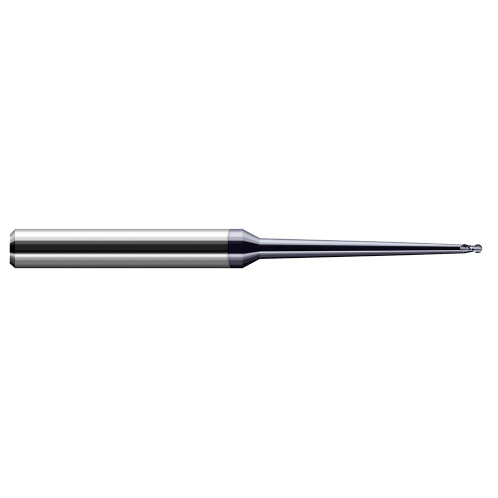 Harvey Tool 17778-C6 Ball End Mill 0.0780" Dia, 0.1170" LOC, 2 Flute, Solid Carbide