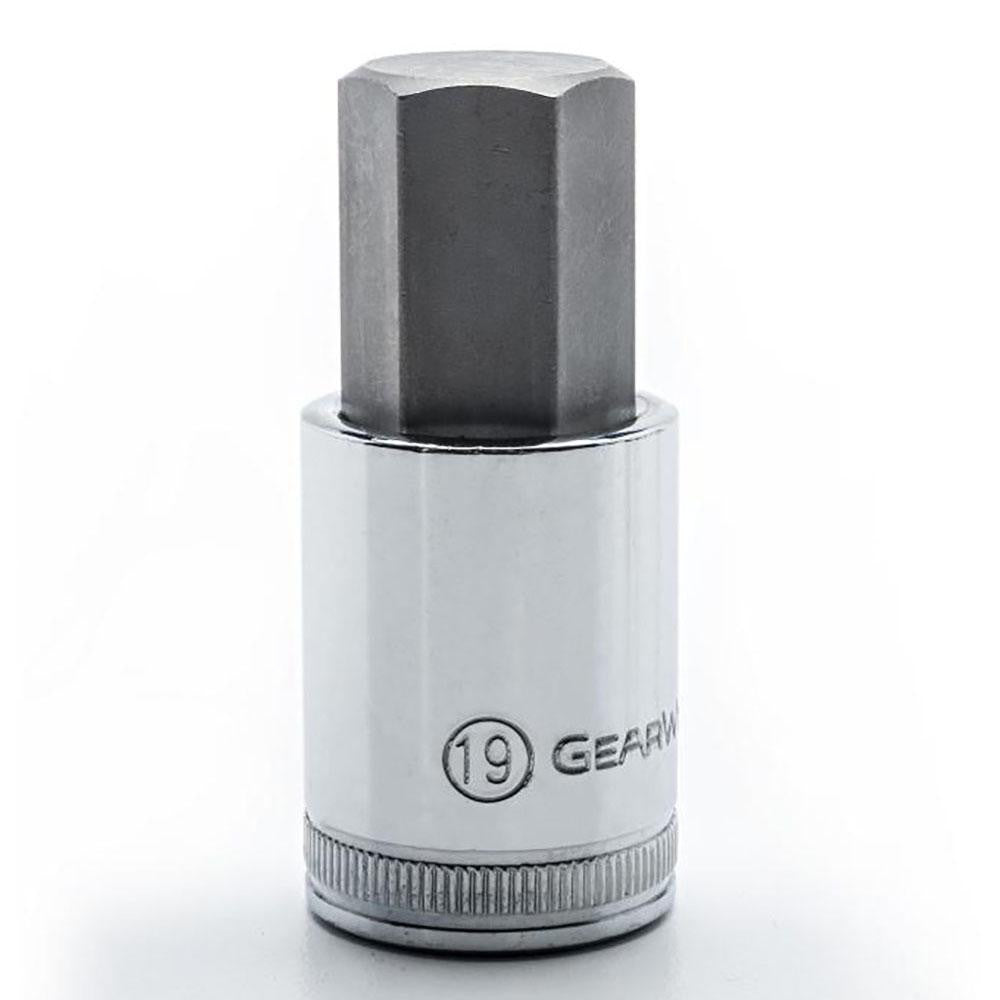 GEARWRENCH 80664 Hand Hex Bit Socket 1/2" Drive, 19 mm Hex