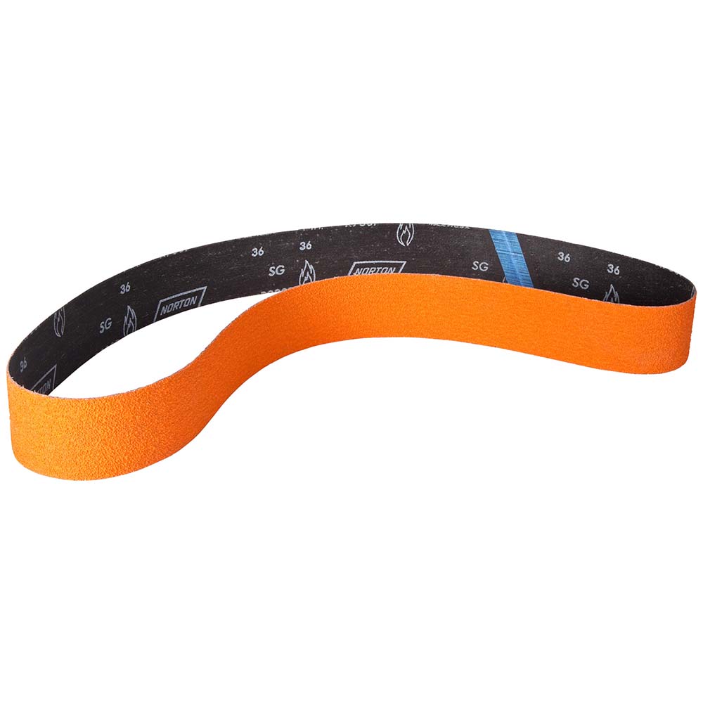 Norton 63642595003 Abrasive Belt 1-1/2" Wide, 60" Long, 40 Grit, Ceramic