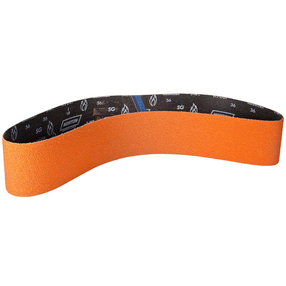 Norton 63642592057 Abrasive Belt 2" Wide, 48" Long, 36 Grit, Ceramic