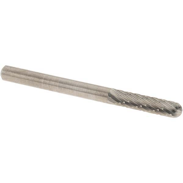 Kyocera SGS Precision Tools 19207 Abrasive Burr SC-42GL2, 1/8" Cut Dia, Ball Nose Cylinder, Double Cut
