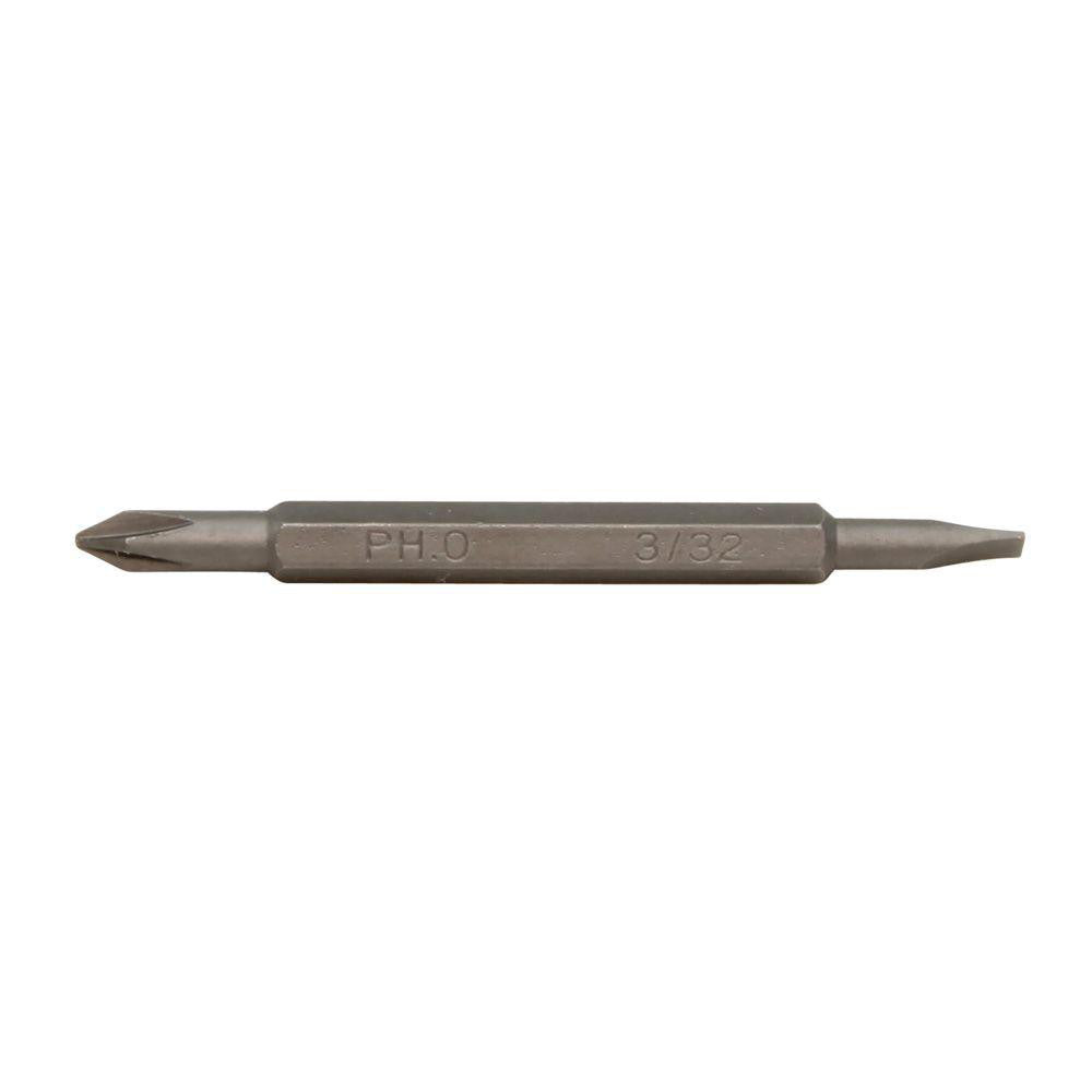 Klein Tools 13391 Slotted Screwdriver Insert Bit #0 Point, Double End