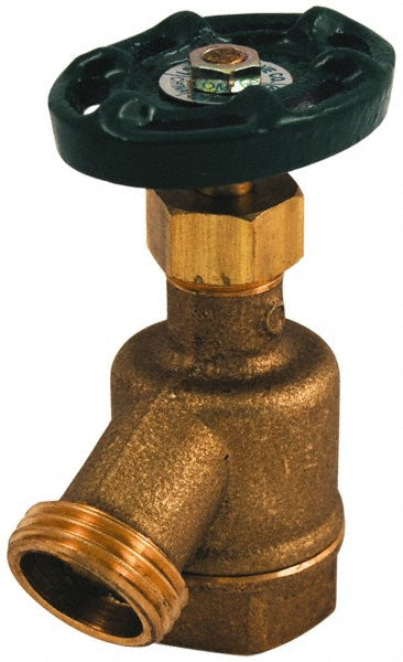 Legend Valve 107-244NL 3/4" Pipe, 125 psi WOG Rating, Brass Bent Nose Garden Valve