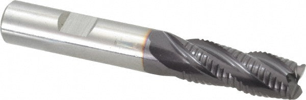 Guhring 9030820127000 Roughing End Mill 1/2" Dia, 4 Flute, Fine Pitch, Single End, Solid Carbide