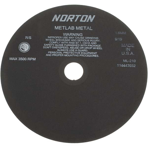 Norton 66253117880 Cutoff Wheel 10" Dia, 0.063" Thick, 1-1/4" Hole, Aluminum Oxide