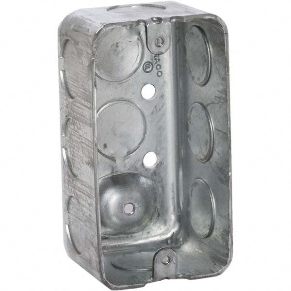 Hubbell-Raco 660 Electrical Device Box Steel, Rectangle, 4" OAH, 2-1/8" OAW, 1-7/8" OAD, 1 Gang