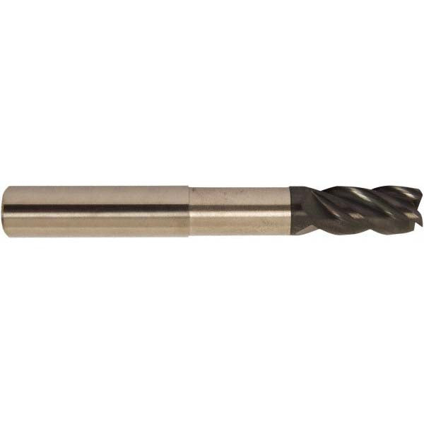 Accupro 95169875 Corner Radius End Mill 3/16" Dia, 7/32" LOC, 38 deg Helix, Corner Radius End, Centercutting Series HS