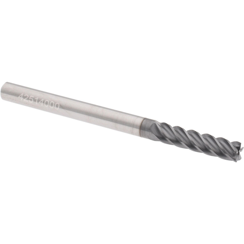 Accupro 311398 Corner Radius End Mill 3/16" Dia, 3/4" LOC, 38 deg Helix, Corner Radius End, Centercutting Series HS