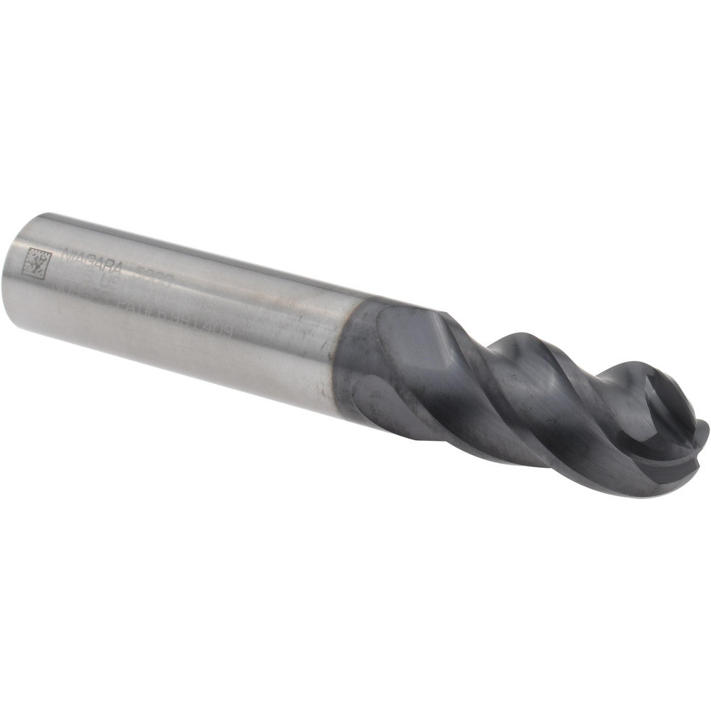 Seco 03083832 Ball End Mill 1/2" Dia, 1" LOC, 4 Flute, Solid Carbide