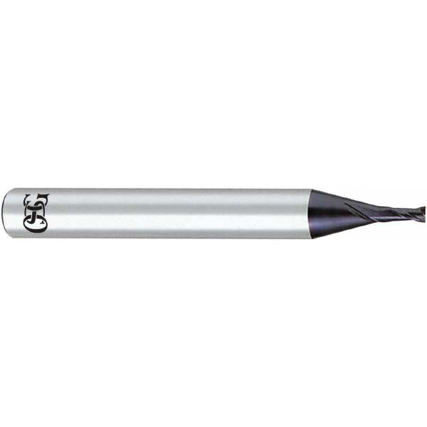 OSG 37700002 Corner Radius End Mill 1.00 mm Dia, 1.50 mm LOC, 0.10 mm Radius, 2 Flute, Solid Carbide