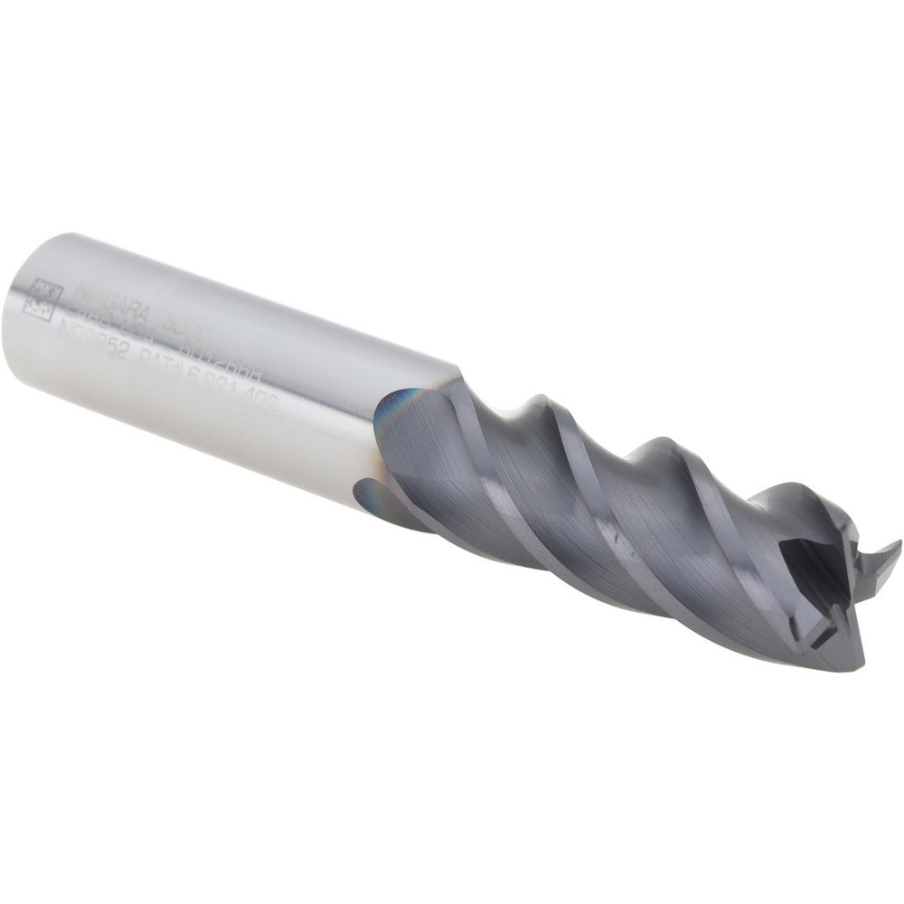 Seco 03084172 Corner Radius End Mill 1/2" Dia, 1-1/4" LOC, 0.0300" Radius, 4 Flute, Solid Carbide