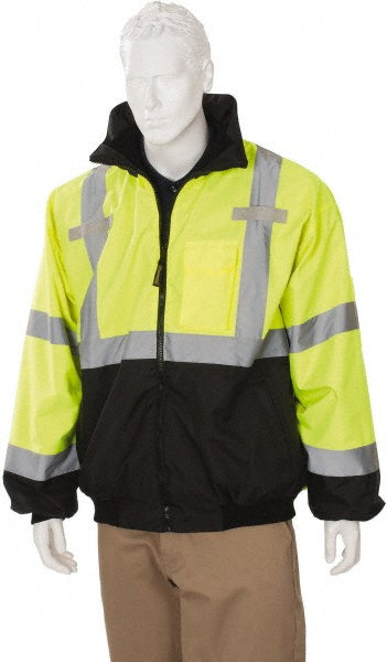 OccuNomix LUX-ETJBJR-BY3X Cold Weather & High Visibility Jacket Size 3X-Large, Polyester, Zipper Closure