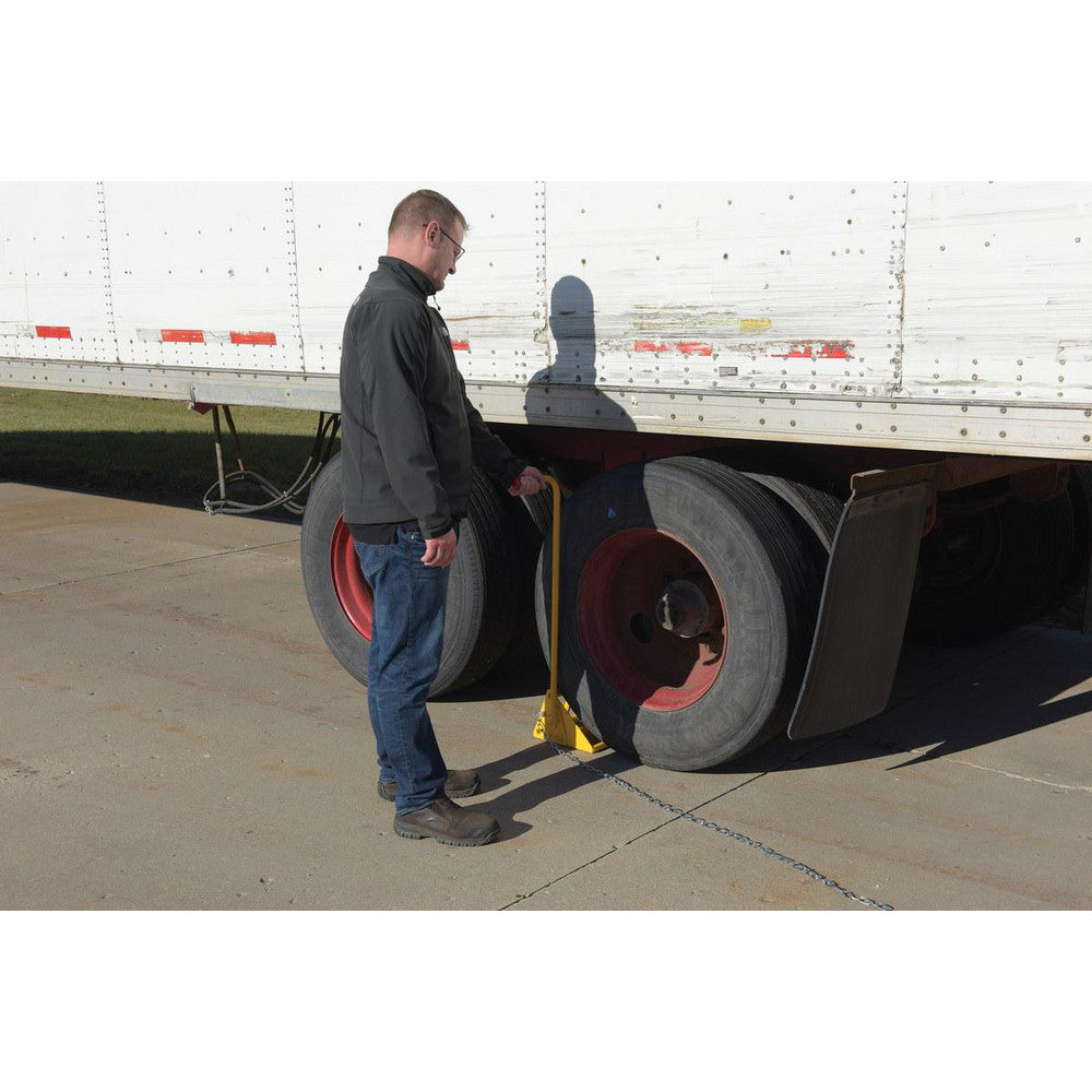Vestil FAB-11-ERGO Steel Wheel Chock 10" OAL