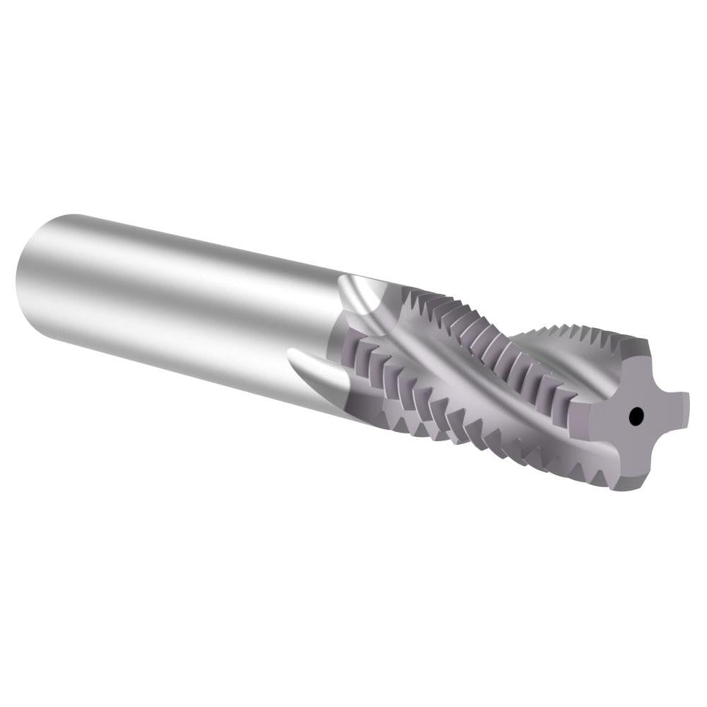 Allied Machine and Engineering TM75012CH Helical Flute Thread Mill 3/4-12, Internal & External, 4 Flute, 1/2" Shank Dia, Solid Carbide