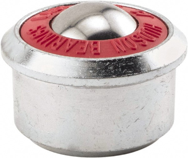 Hudson Bearing HDBT-1 3/16CS Ball Transfer 30.16 mm Ball Dia, Carbon Steel, Round Base