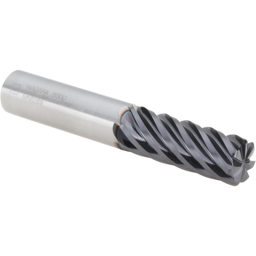 Seco 17002337 Corner Radius End Mill 1/2" Dia, 1-1/4" LOC, 0.0600" Radius, 7 Flute, Solid Carbide
