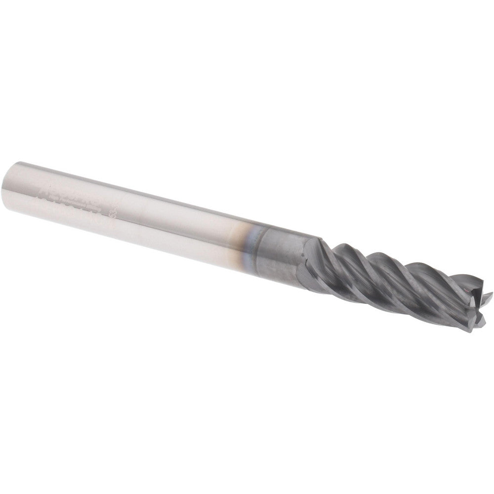 Accupro 95168299 Corner Radius End Mill 1/4" Dia, 3/4" LOC, 0.0100" Radius, 5 Flute, Solid Carbide