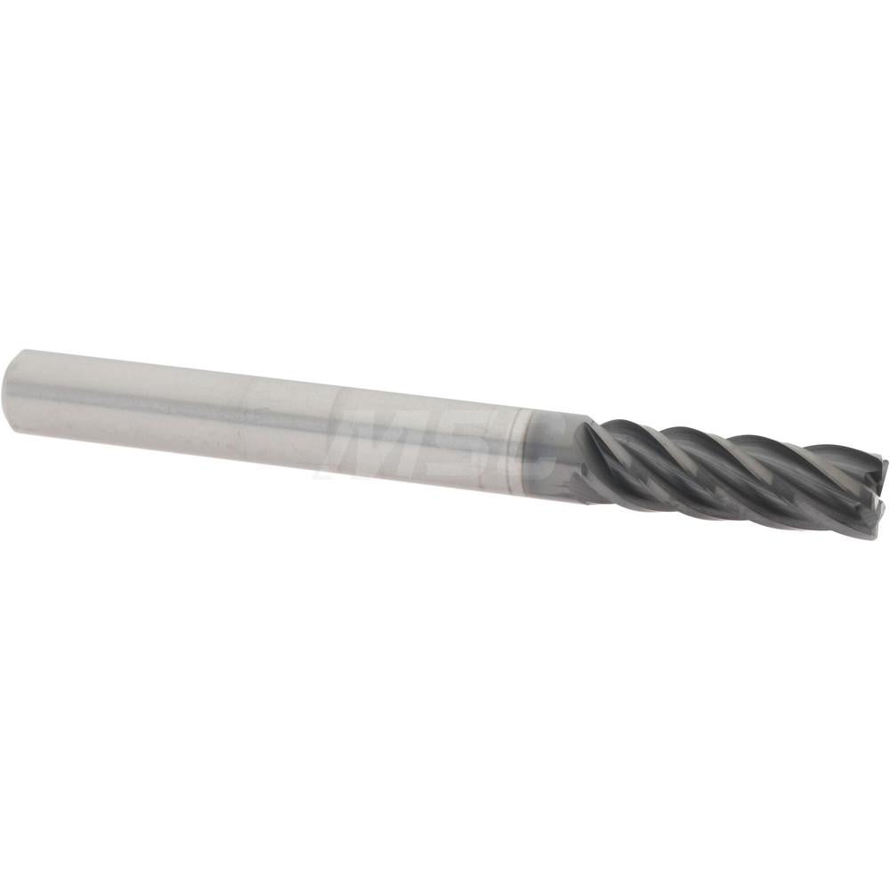 Accupro 95168346 Corner Radius End Mill 1/4" Dia, 3/4" LOC, 0.0150" Radius, 5 Flute, Solid Carbide