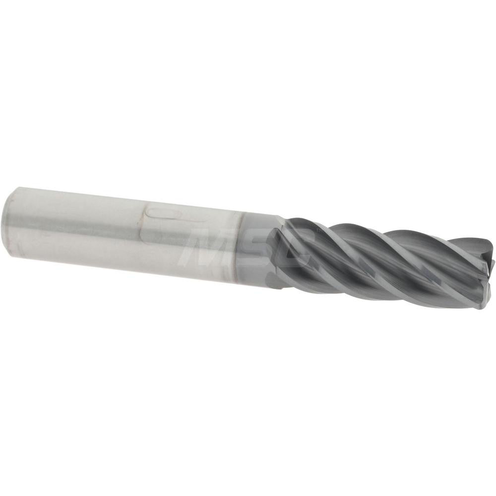 Accupro 95168532 Corner Radius End Mill 3/8" Dia, 1" LOC, 0.0450" Radius, 5 Flute, Solid Carbide