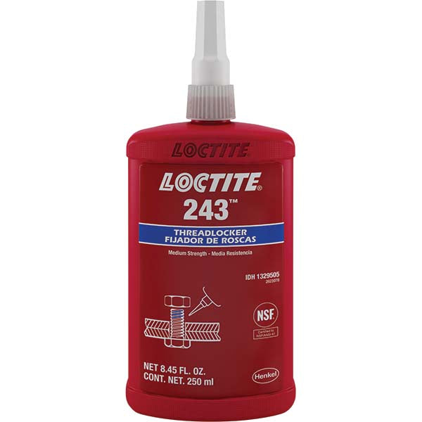 Loctite 1329505 Threadlocker Blue, Liquid, 250 mL, Bottle