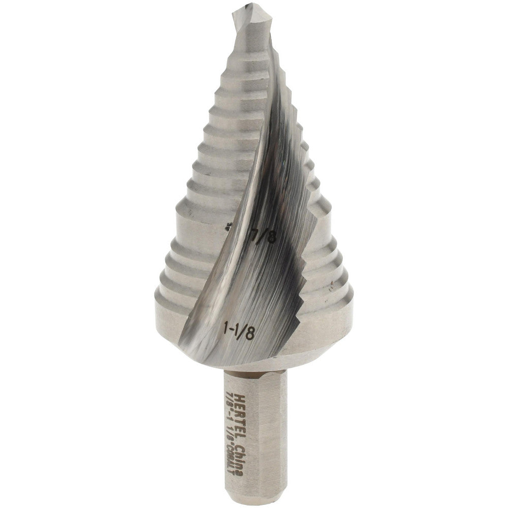 Hertel SDD43274570 Step Drill Bit 3/8" Shank Dia, Cobalt, 2 Hole Sizes
