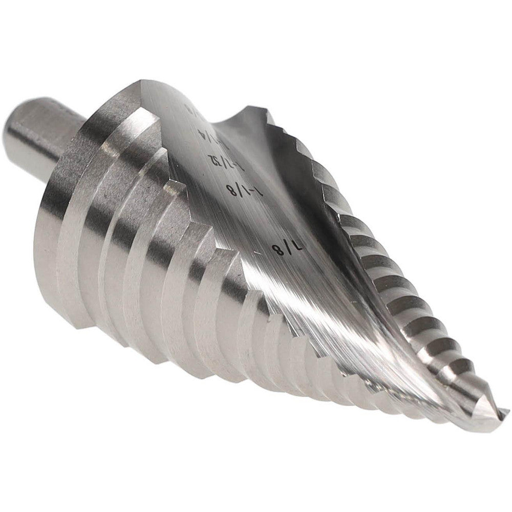 Hertel SDD43274588 Step Drill Bit 3/8" Shank Dia, Cobalt, 5 Hole Sizes