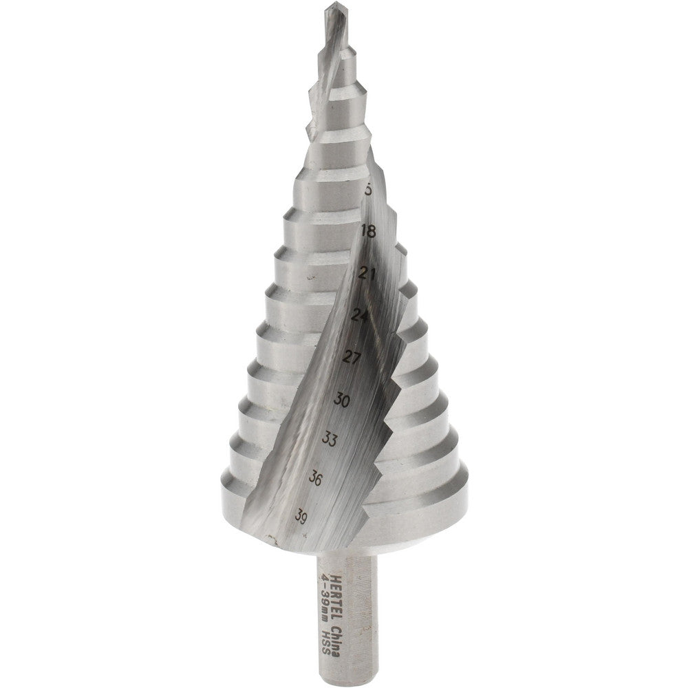 Hertel SDD43274877 Step Drill Bit 10 mm Shank Dia, High Speed Steel, 13 Hole Sizes