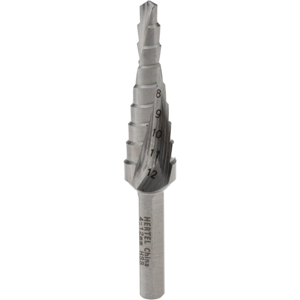 Hertel SDD43274901 Step Drill Bit 6.5 mm Shank Dia, High Speed Steel, 9 Hole Sizes