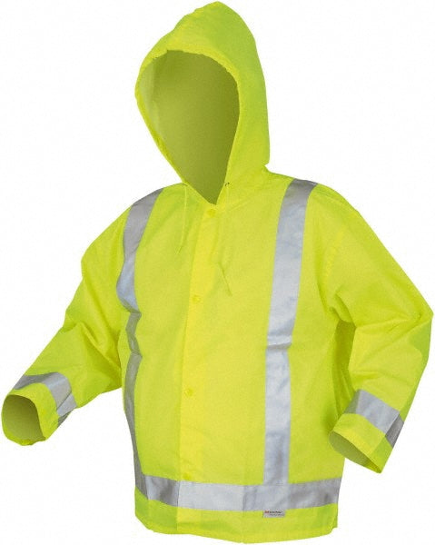 MCR Safety 500RJHX4 Rain Jacket Size 4X-Large, Lime, Polyester & Polyurethane