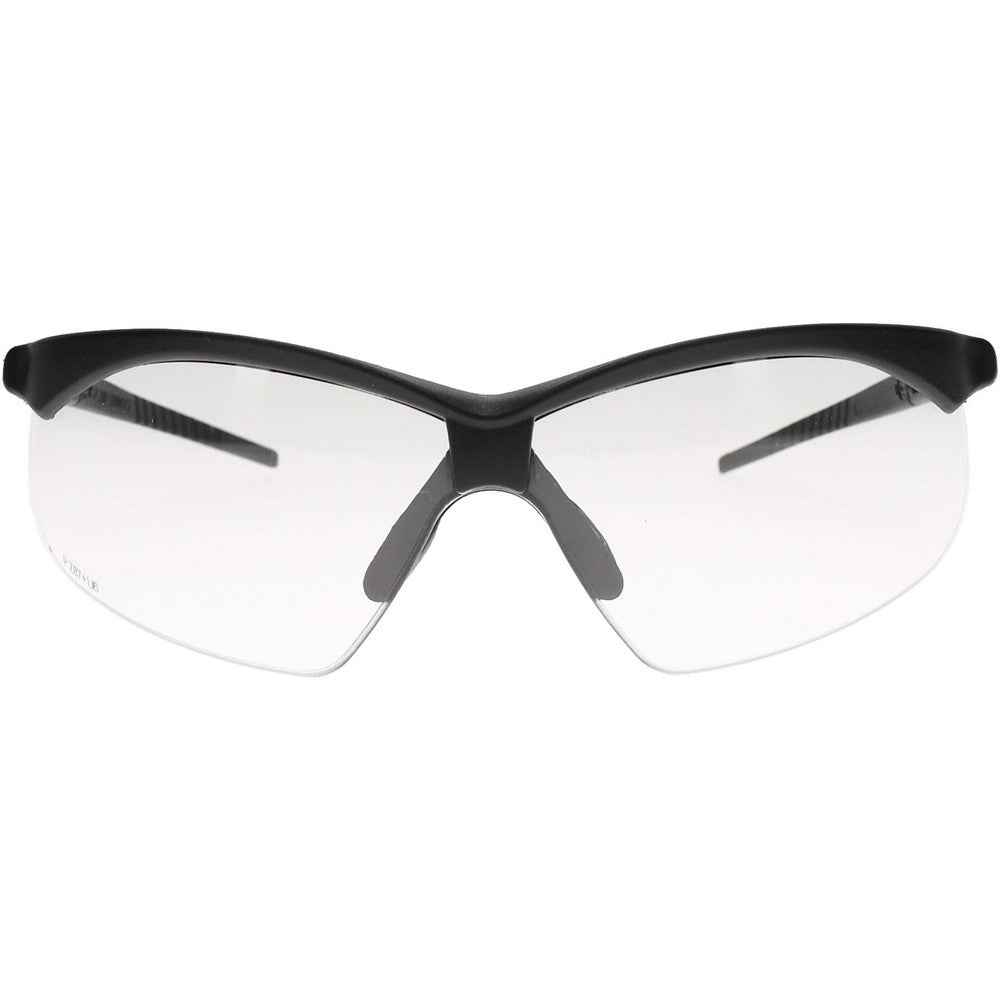PRO-SAFE 47696 Safety Glasses Scratch-Resistant, Polycarbonate, Clear Lenses, Half-Framed