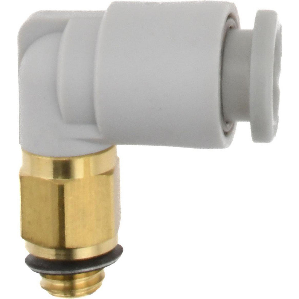 SMC Pneumatics KQ2L06-M5A Push-to-Connect Push-to-Connect Fitting Elbow, M5x0.8 Thread, 6.00 mm OD
