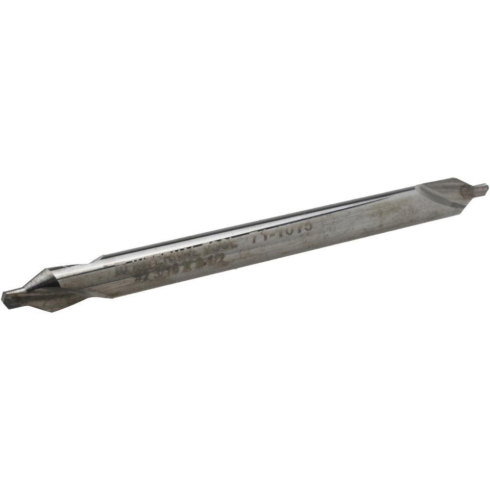Internal Tool Inc 71-1015 Combination Drill & Countersink #2, 3/16" Body Dia, 60 deg, Solid Carbide