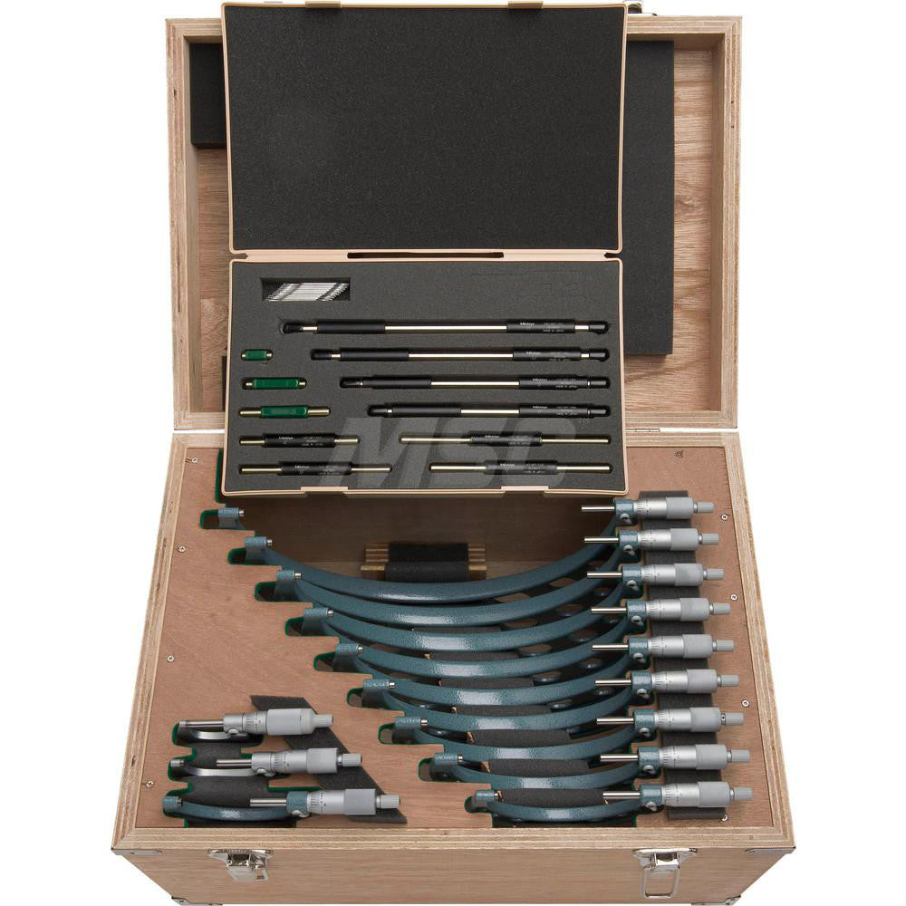 Mitutoyo 103-905-10 Mechanical Outside Micrometer Set 12" Measurement