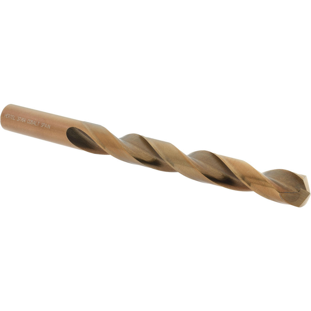 Hertel 42048 Jobber Length Drill Bit 37/64" Dia, 135 °, Cobalt