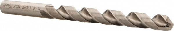 Hertel 42158 Jobber Length Drill Bit 23/64" Dia, 135 °, Cobalt