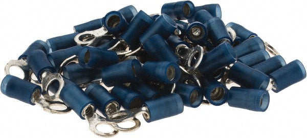 Value Collection BD-18323 D Shaped Ring Terminal Partially Insulated, 16 to 14 AWG, Crimp Connection