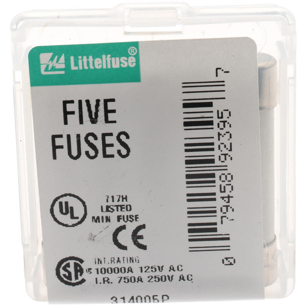 Value Collection BD-29758 Cartridge Fast-Acting Fuse 5 A, 1-1/4" OAL, 1/4" Dia