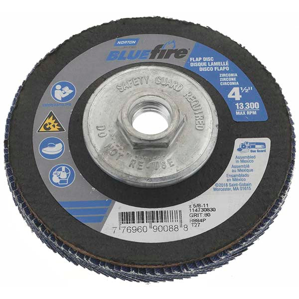 Value Collection N03529 Flap Disc 5/8-11 Hole, 80 Grit, Zirconia Alumina, Type 27