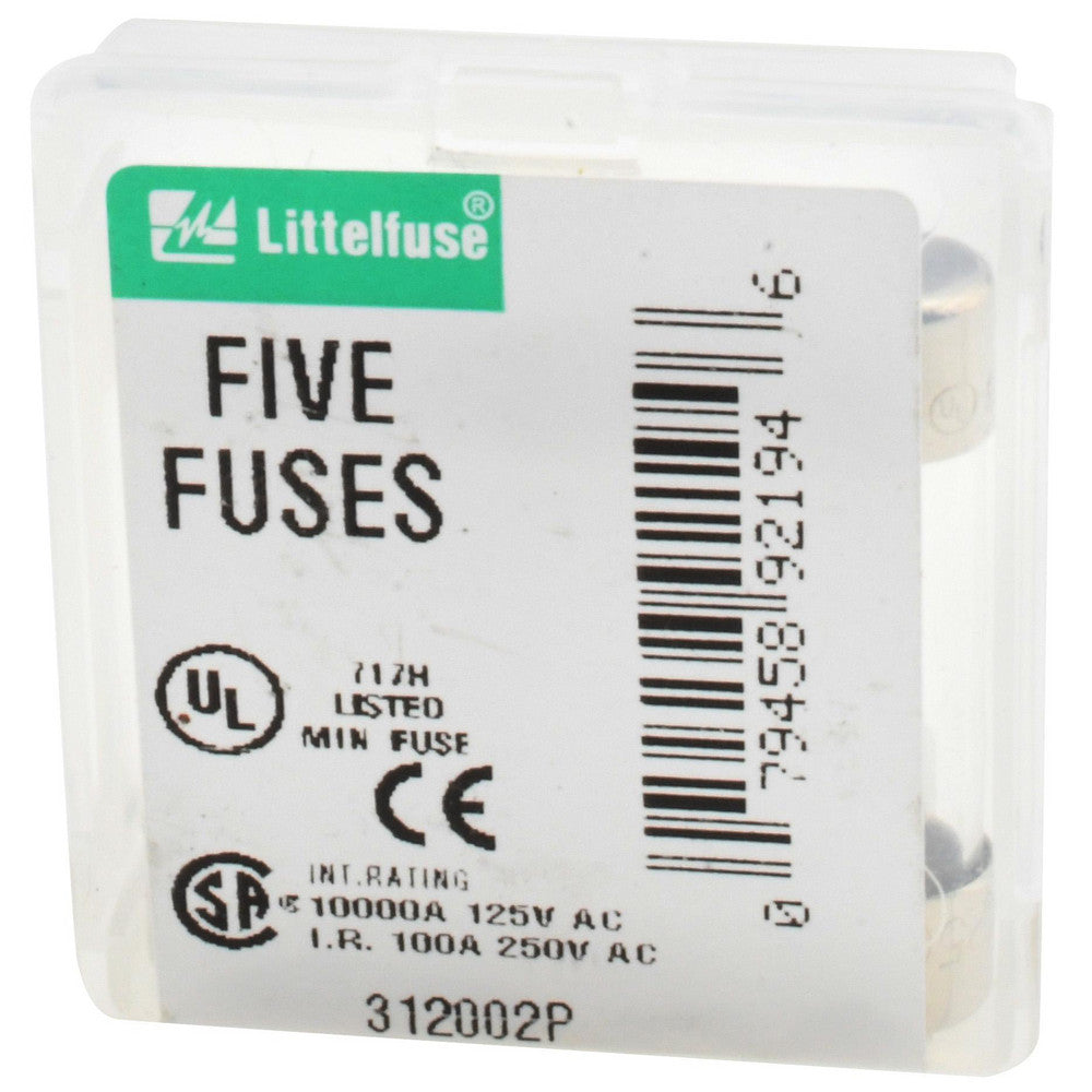 Value Collection BD-998267 Cartridge Fast-Acting Fuse 2 A, 1-1/4" OAL, 1/4" Dia